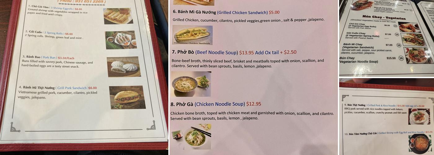 Pho Kitchen Menu