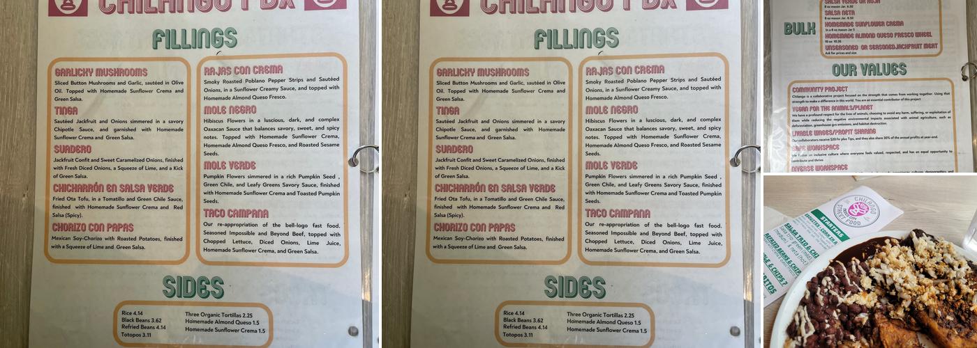 Chilango PDX Menu