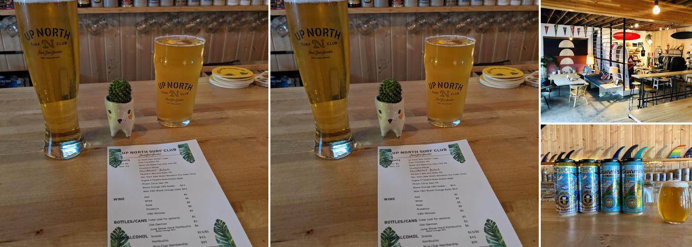 Up North Surf club Menu