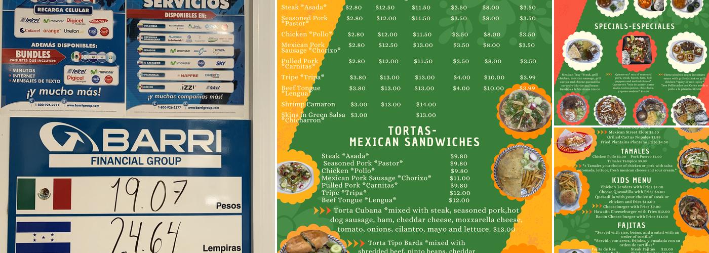 Maria's Kitchen & Store Menu