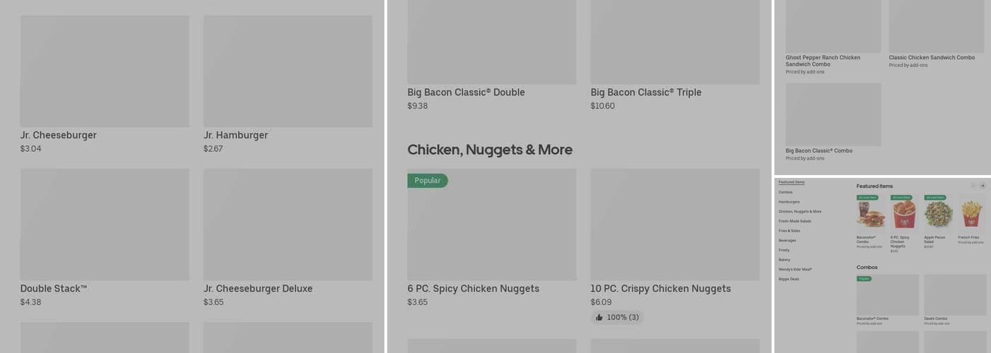 Wendy's Menu
