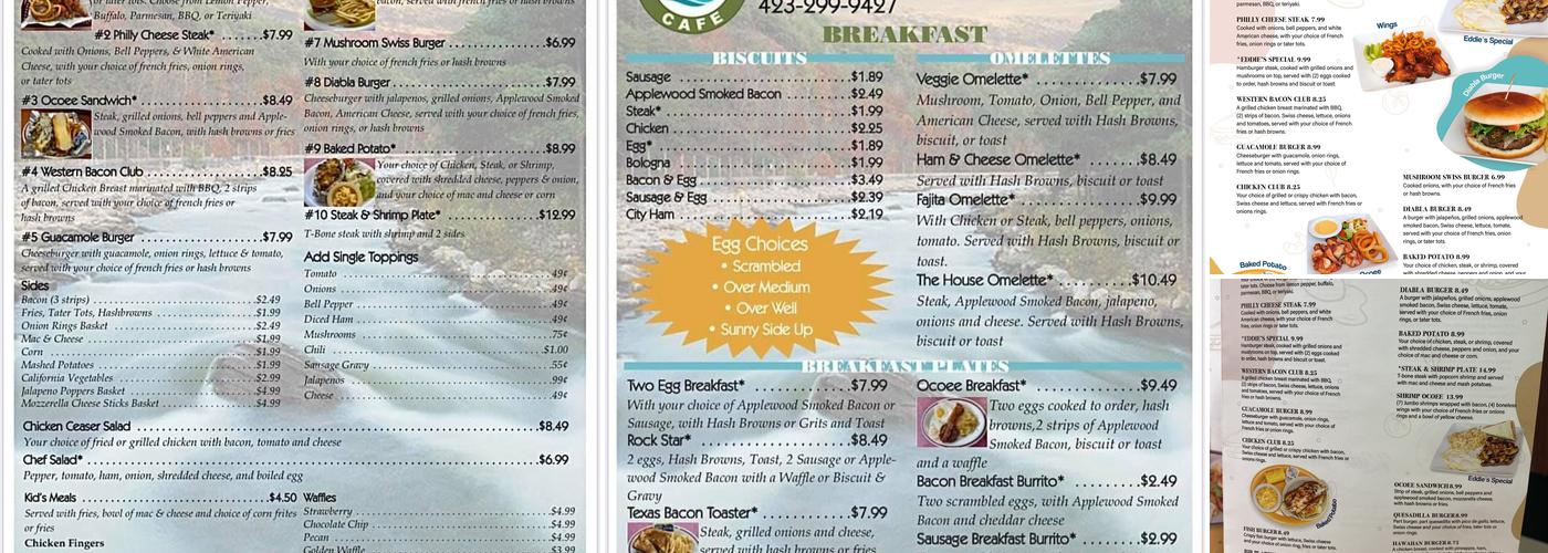 Ocoee cafe Ocoee tn 37361 Menu