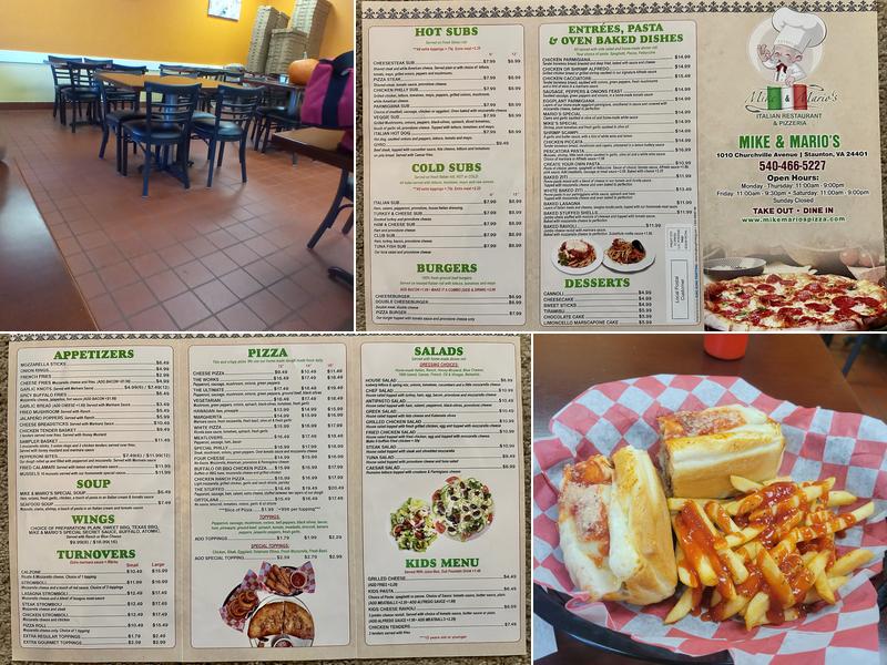 MIKE & MARIO'S ITALIAN RESTAURANT Menu