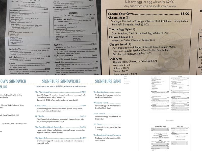 The Breakfast Nook Menu