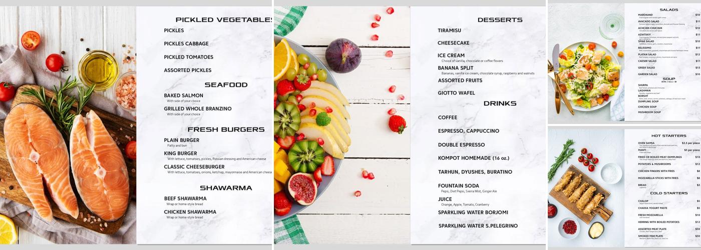 Saffran (SEBZOR KALLA POCHA) Menu