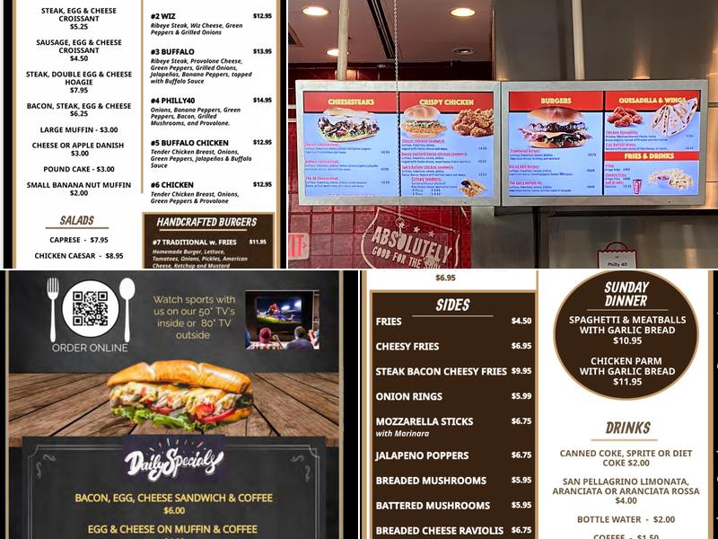 Philly 40 Menu