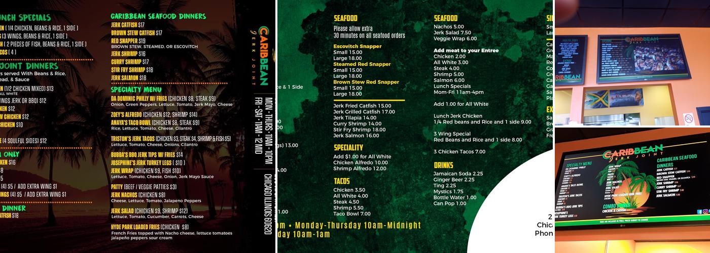 Caribbean Jerk Joint 87th Dan Ryan Menu