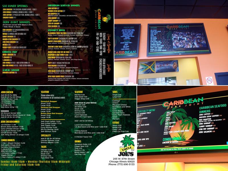 Caribbean Jerk Joint 87th Dan Ryan Menu