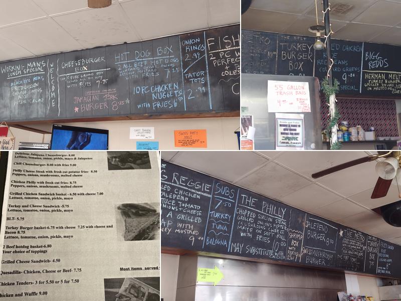 Bigg Redd's Diner Menu