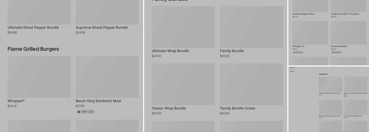 Burger King Menu