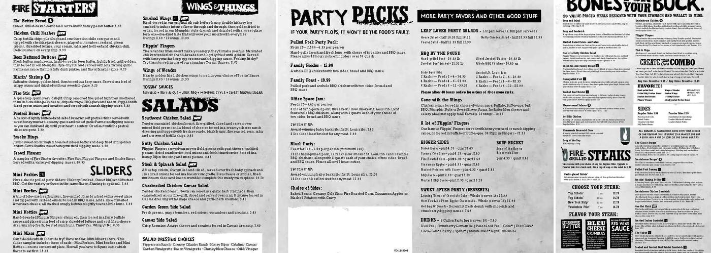 The Burger Experience Menu