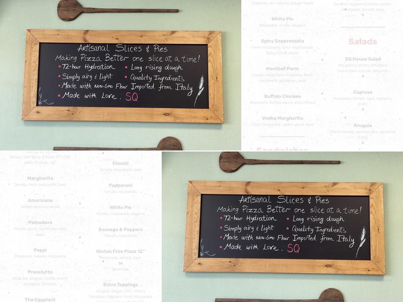 SQ Pizza Menu
