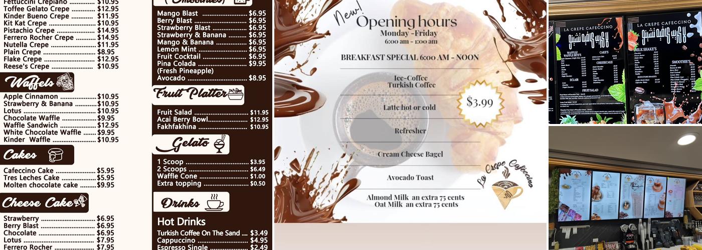 La Crepe Cafeccino Menu