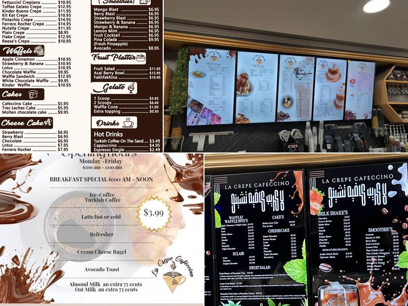 La Crepe Cafeccino Menu