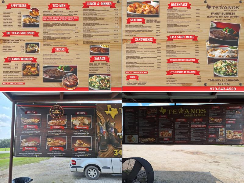 TEXANOS AMERICAN GRILL Menu