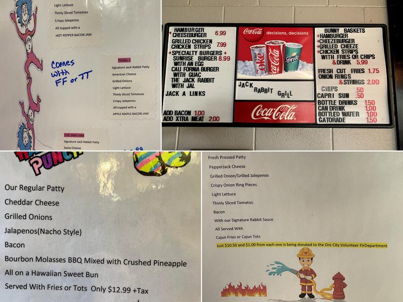 Jack Rabbit Grill Menu