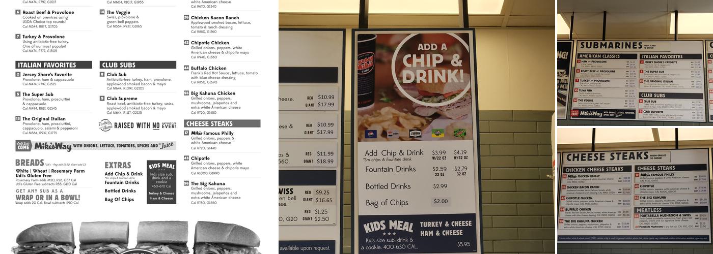 Jersey Mike's Subs Menu