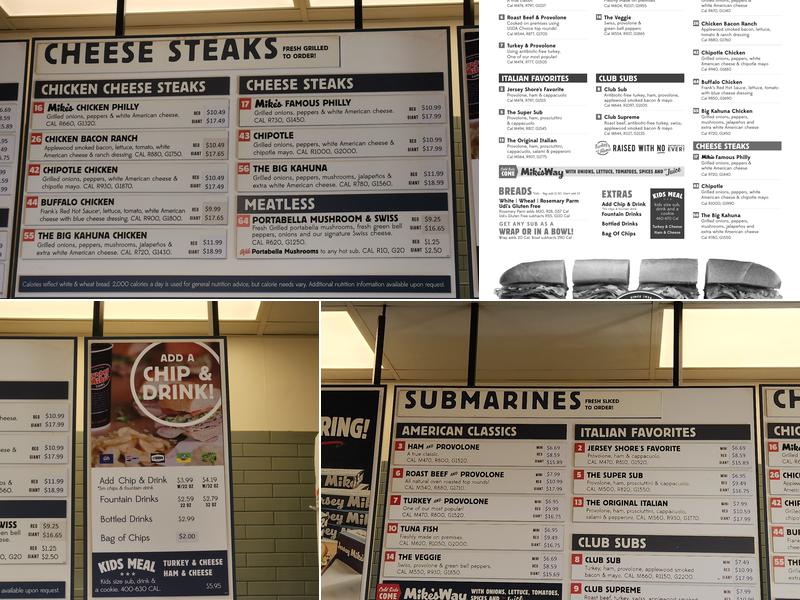 Jersey Mike's Subs Menu