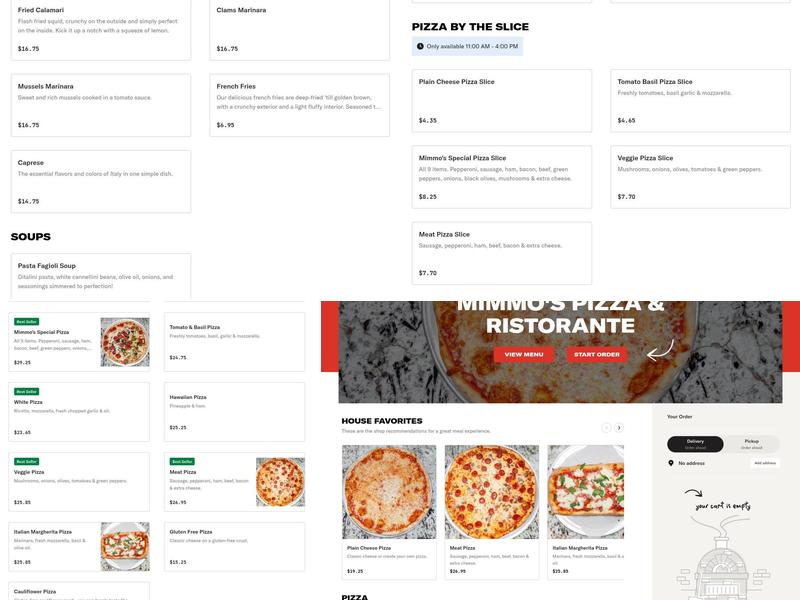 Mimmo's Pizza & Ristorante Menu