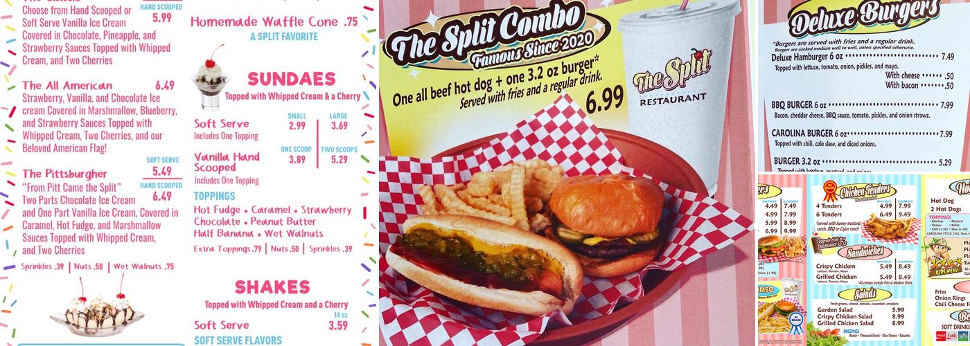The Split Restaurant Menu