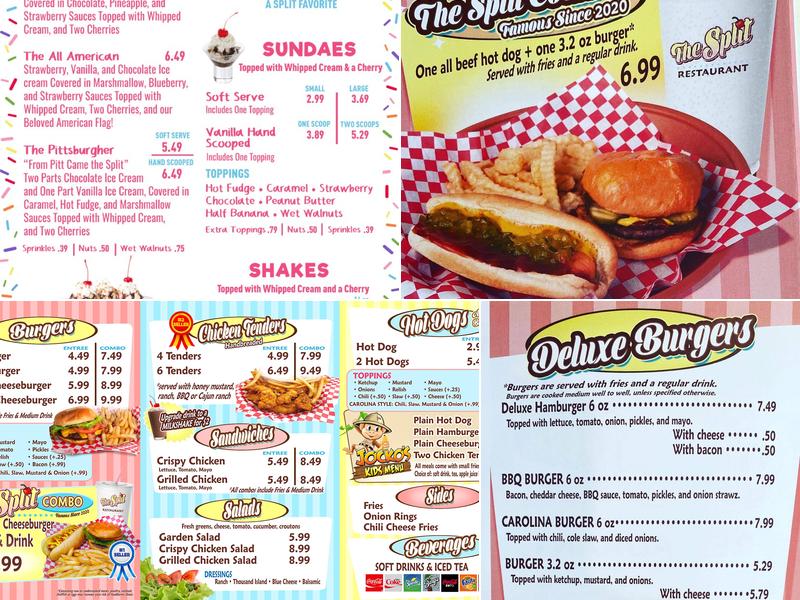 The Split Restaurant Menu
