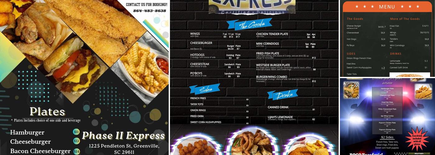 Phase II Express Menu