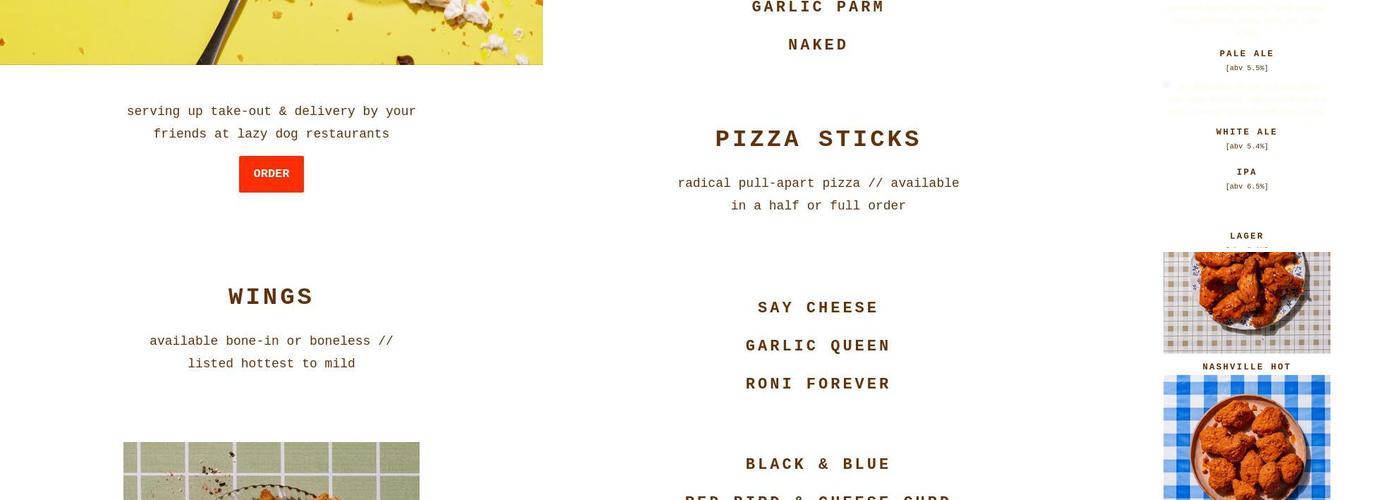 Jolene's Wings & Beer Menu