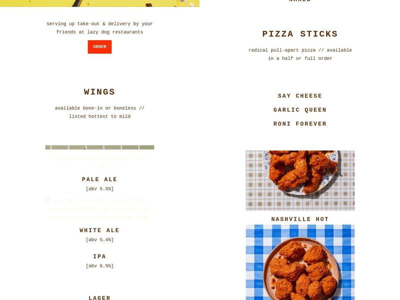 Jolene's Wings & Beer Menu