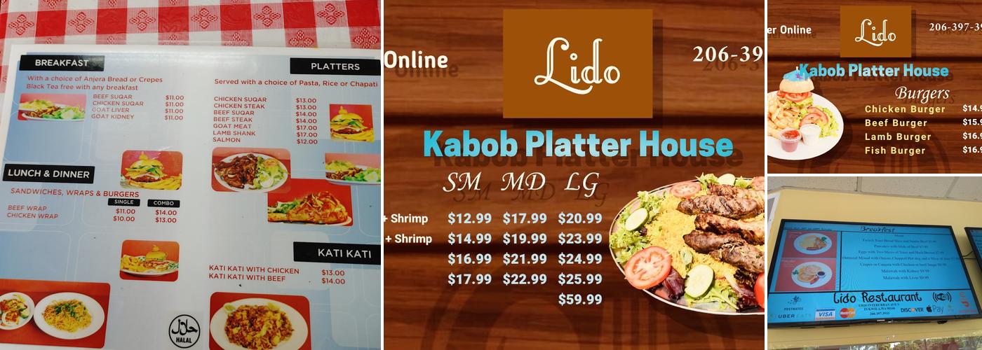Lido Restaurant Menu