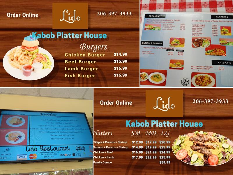 Lido Restaurant Menu