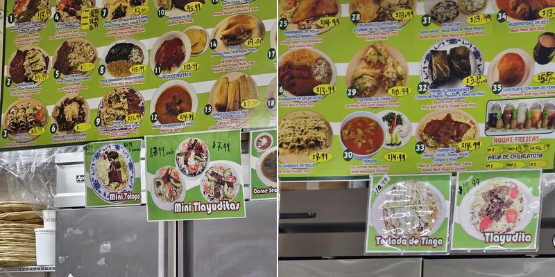 Casa Mixteca Menu
