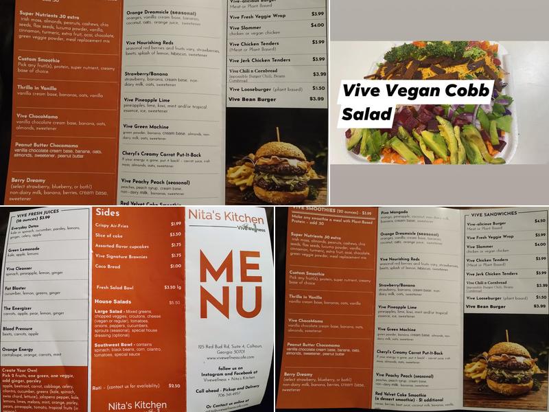 Nita's Kitchen - VIVEWellness Cafe Menu