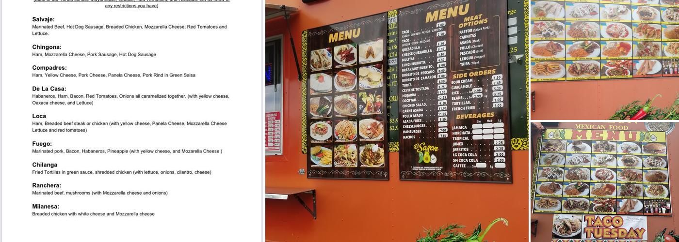 El Sazon Menu