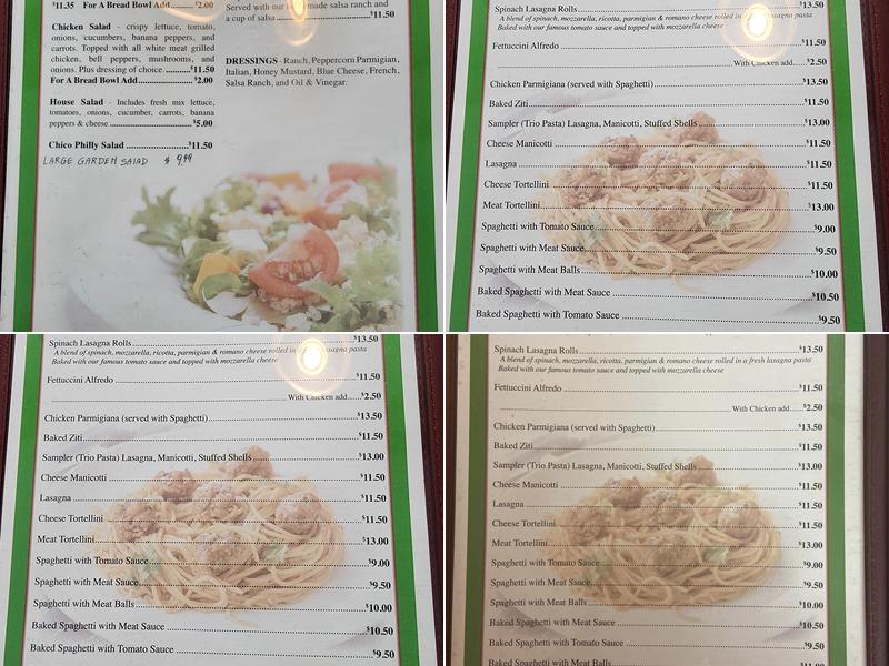 Romano's II Menu
