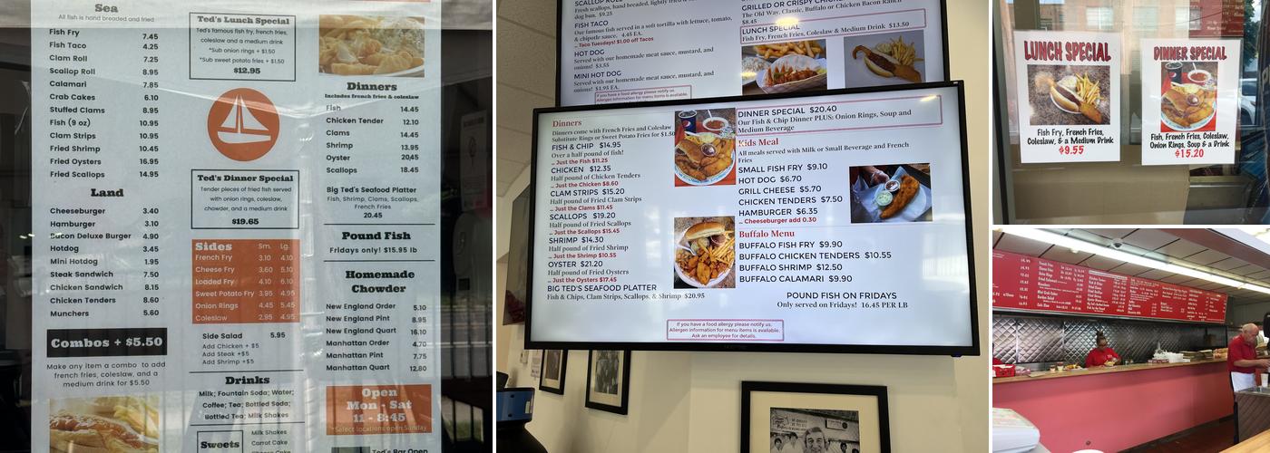 Ted's Fish Fry + Bar Menu