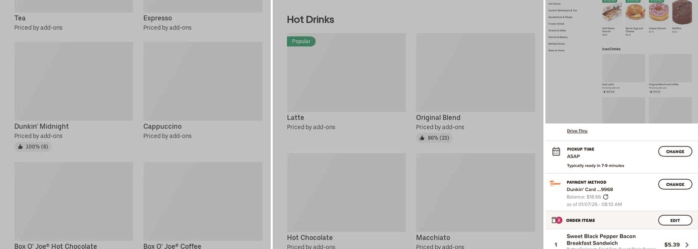 Dunkin' Menu