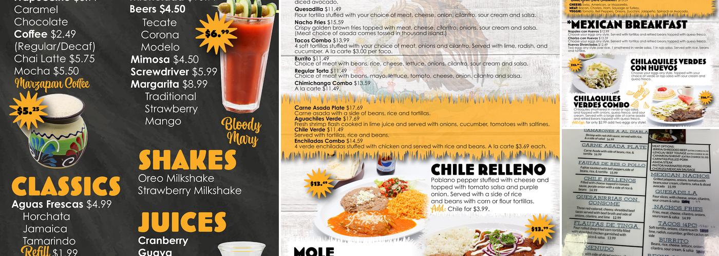 ALFREDO’S CAFE Menu