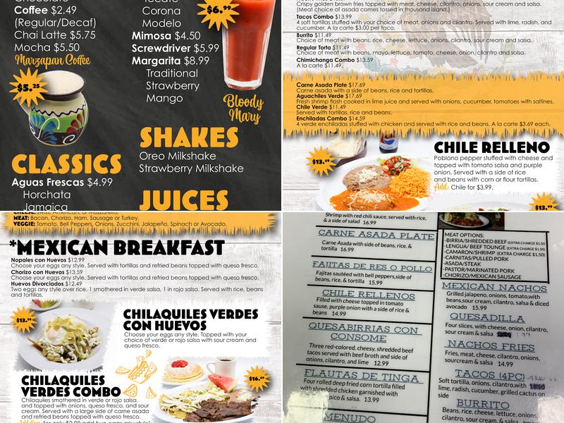 ALFREDO’S CAFE Menu