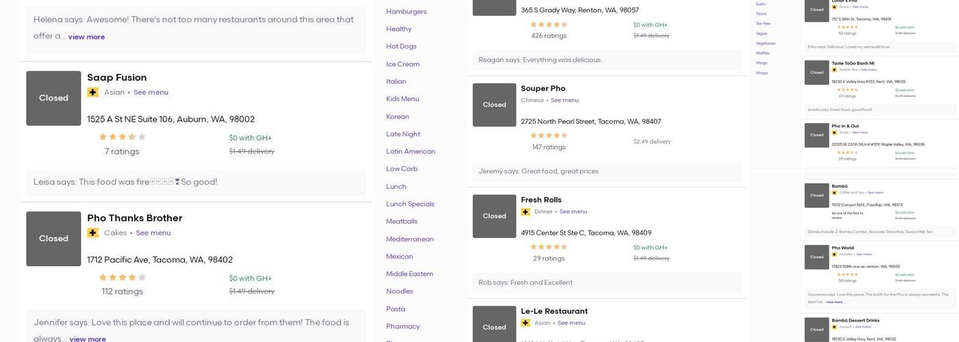 Coffee Fresh & Hot Menu