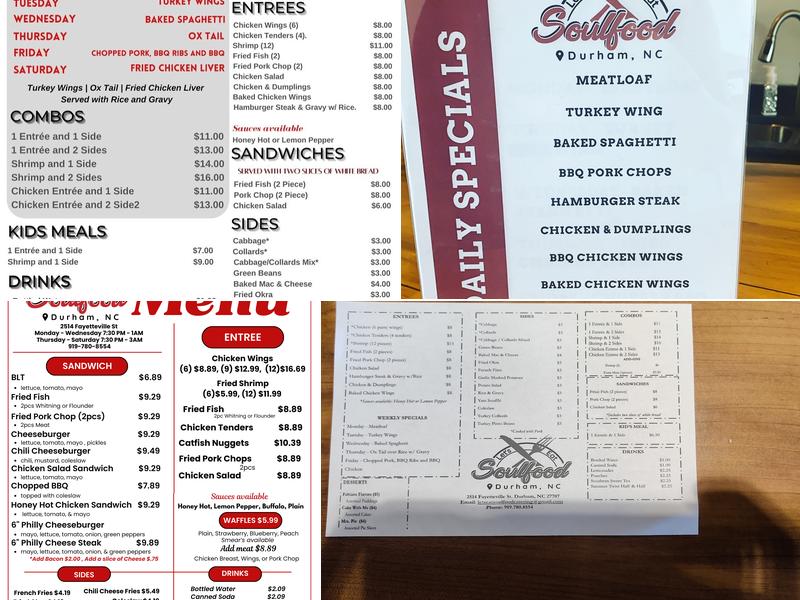 Let's Eat Soul Food Menu