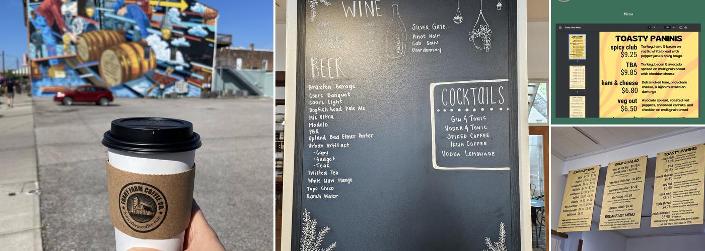 Funny Farm Coffee Company Menu