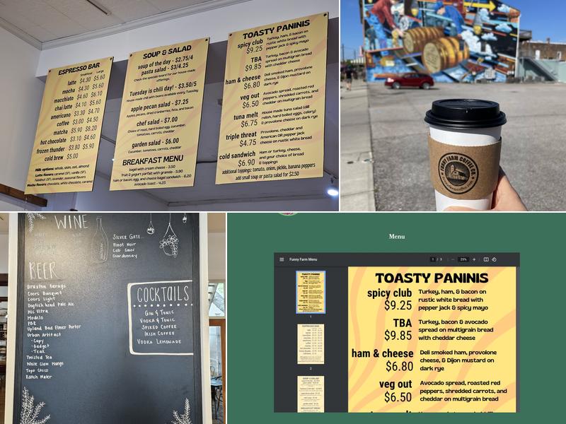 Funny Farm Coffee Company Menu