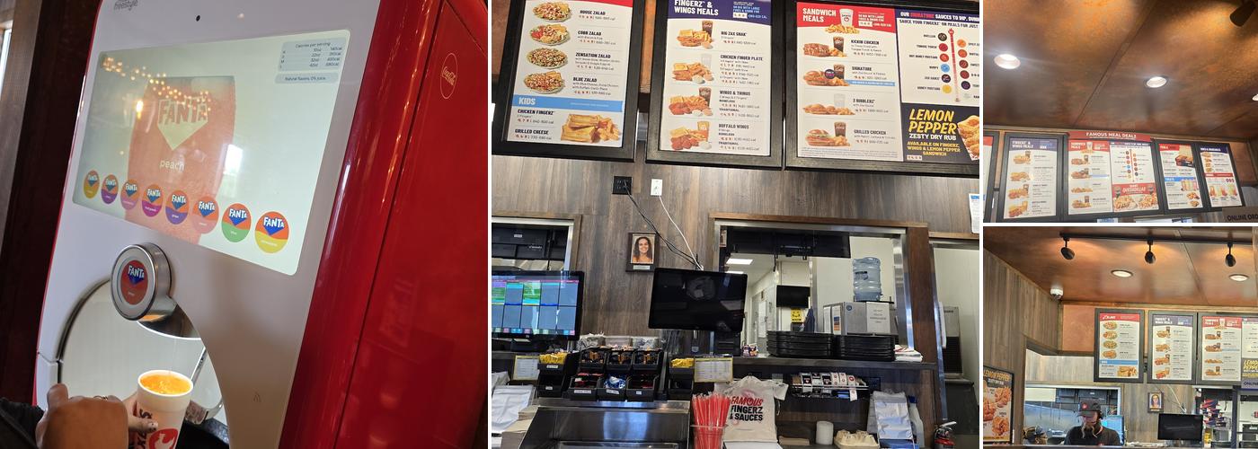 Zaxbys Chicken Fingers & Buffalo Wings Menu