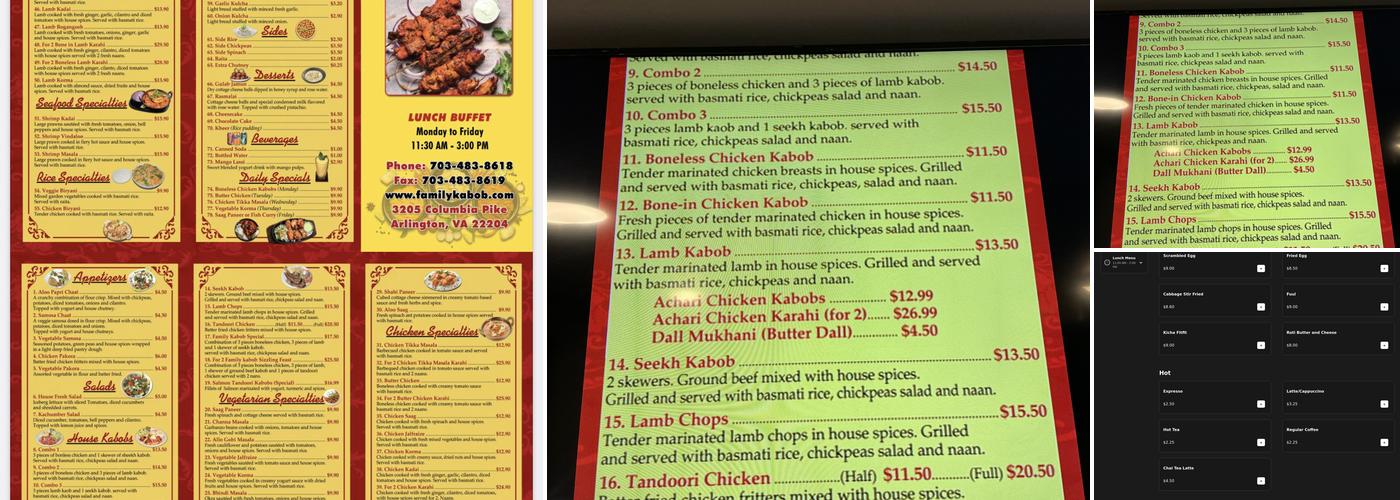 Soca Fusion Menu