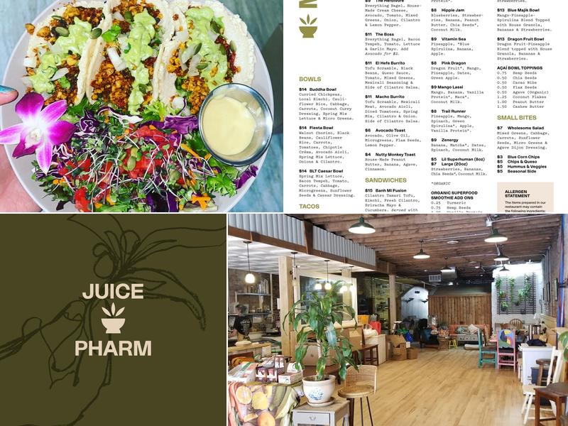 Juice Pharm Menu