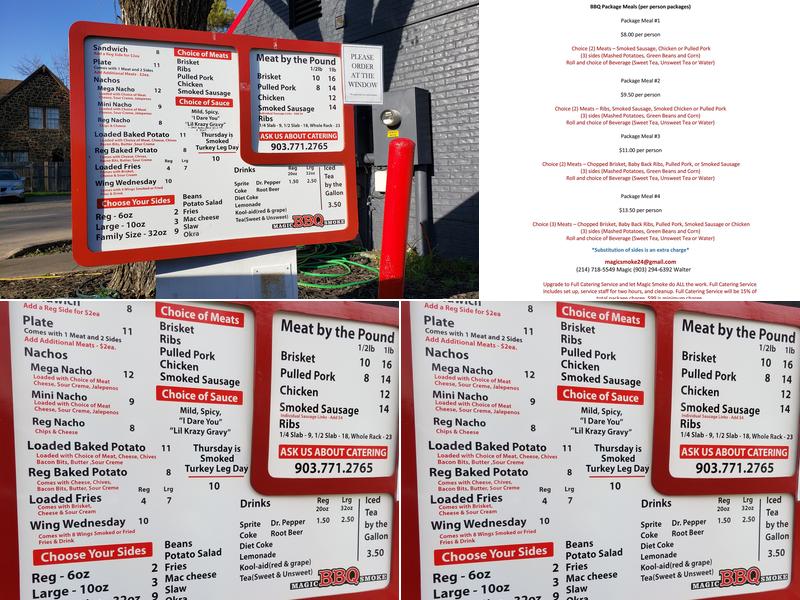 Magic Smoke BBQ Menu