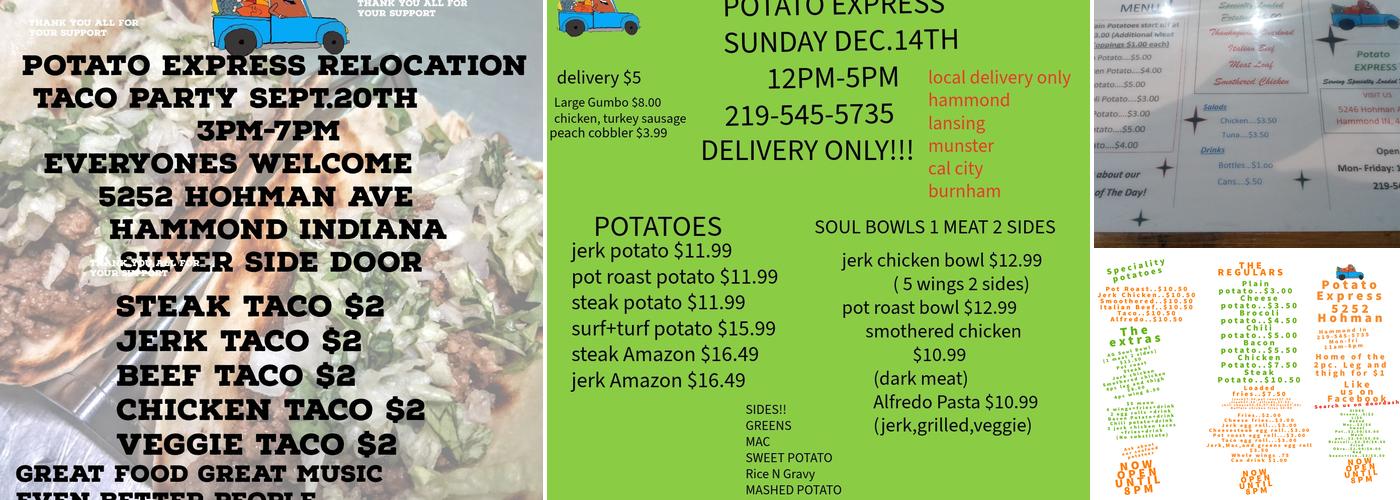 Potato Express Menu