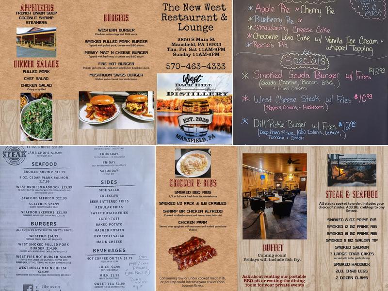 The New West Restaurant & Lounge Menu