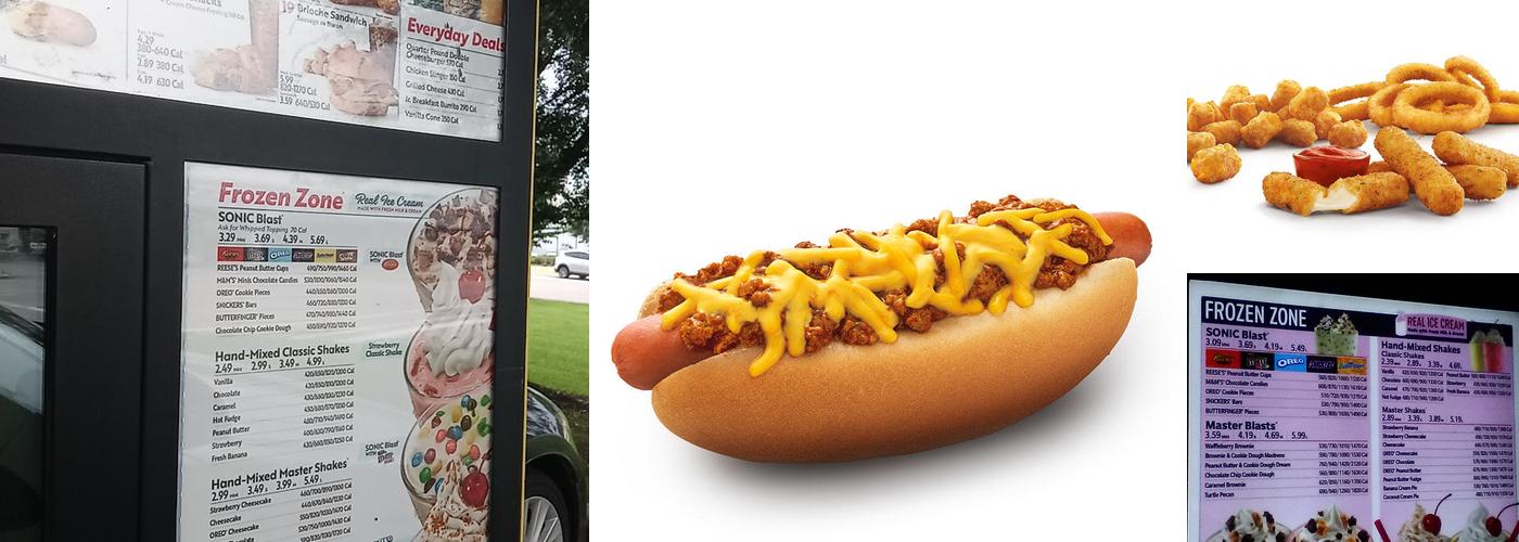 Sonic Drive-In Menu