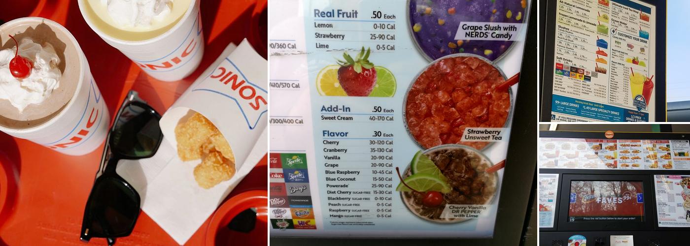 Sonic Drive-In Menu